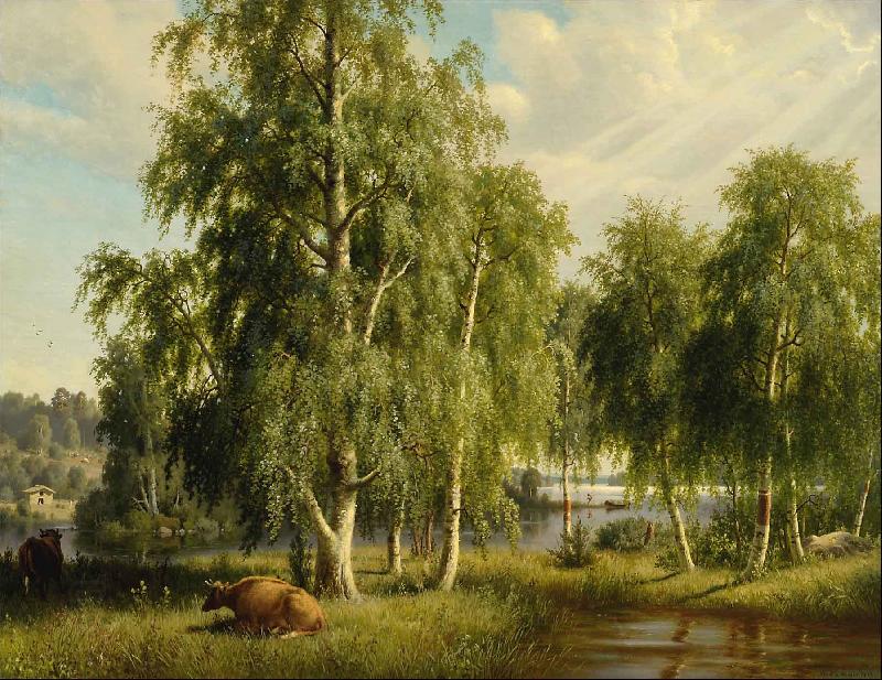 Ferdinand von Wright Summer landscape China oil painting art